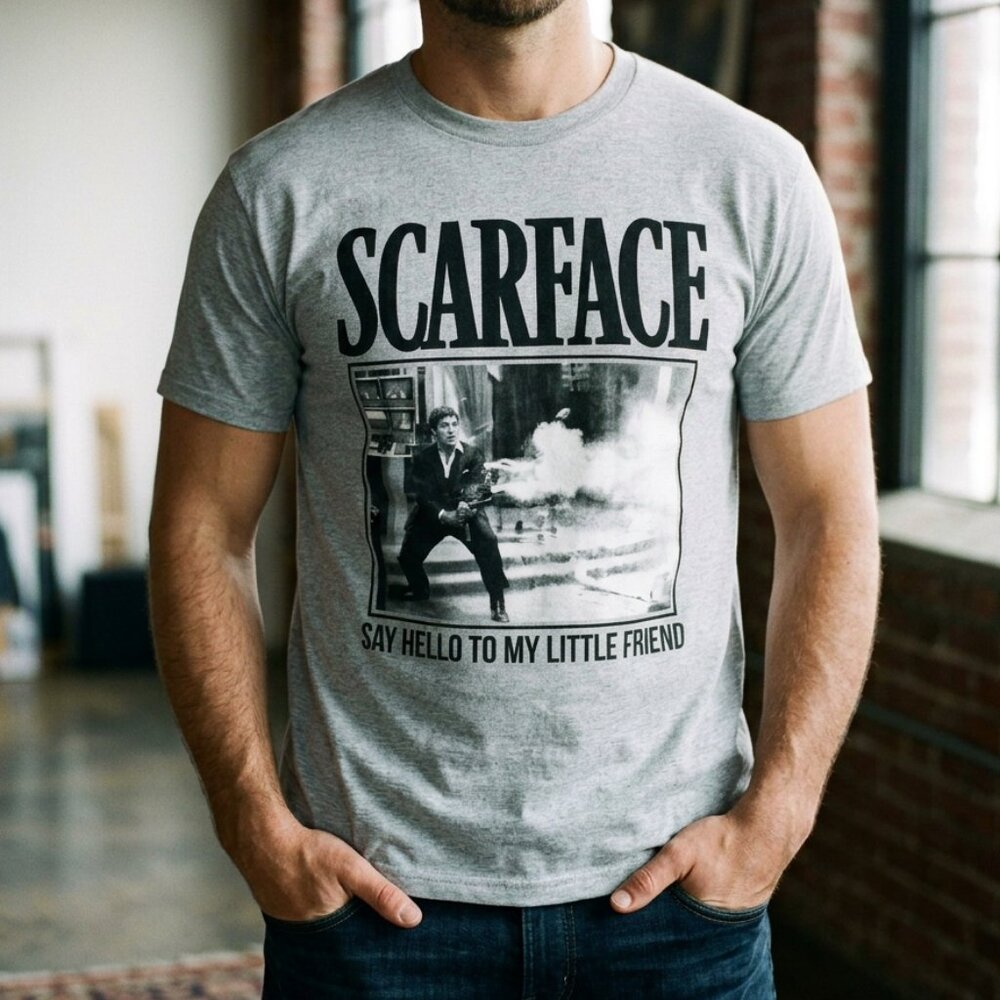SCARFACE Grey Adult T-Shirt Size Medium NWoT